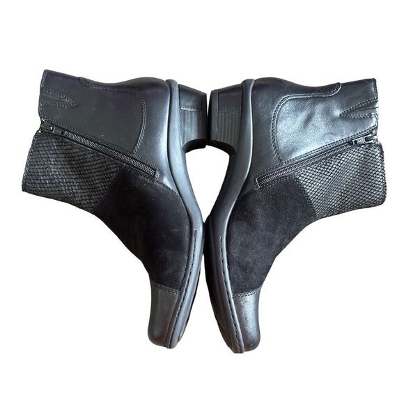 Earth Orion Black Leather Booties Size 9.5 - Picture 7 of 12